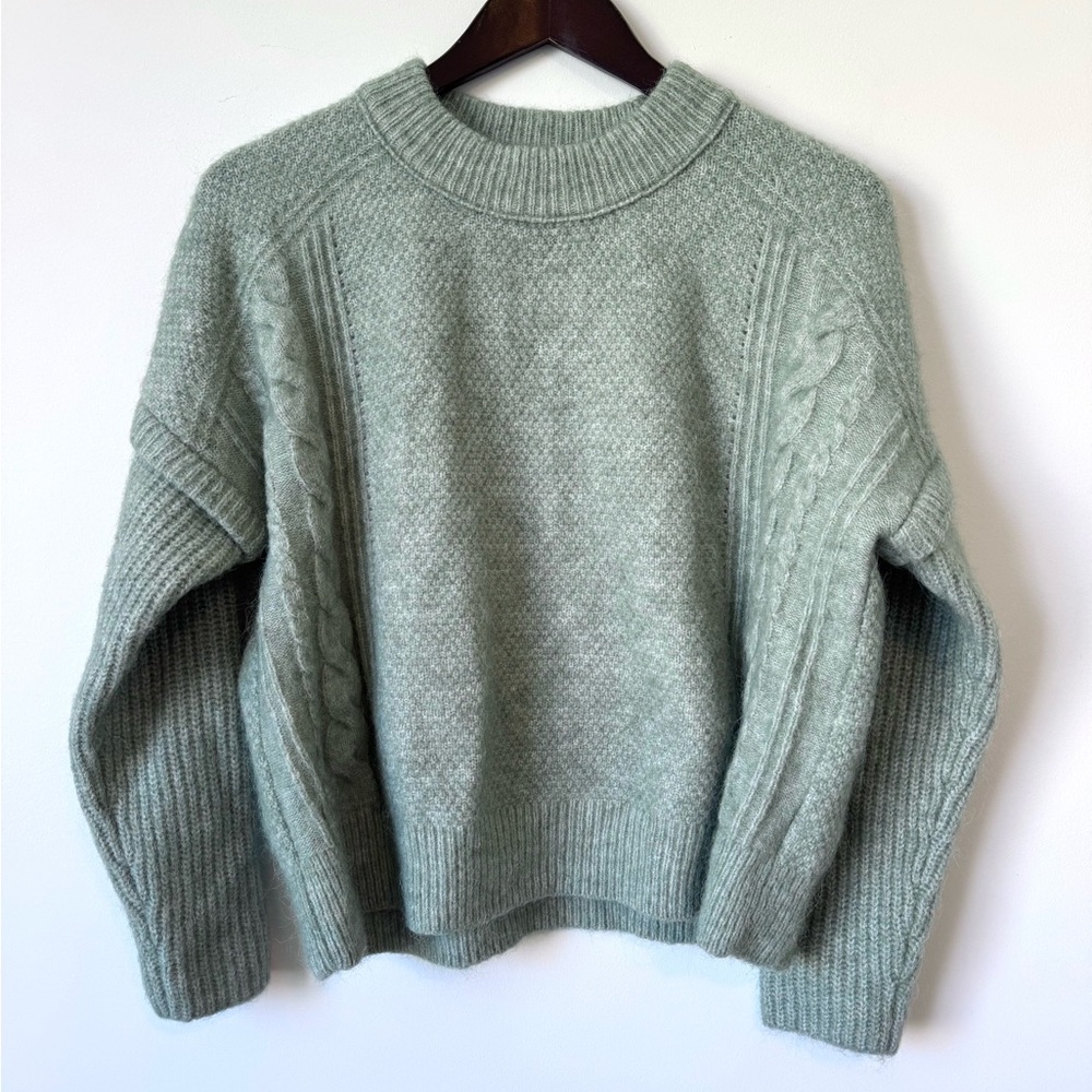 Madewell Havener Cable Stitch Crewneck Sweater - Size S - Picture 5 of 15